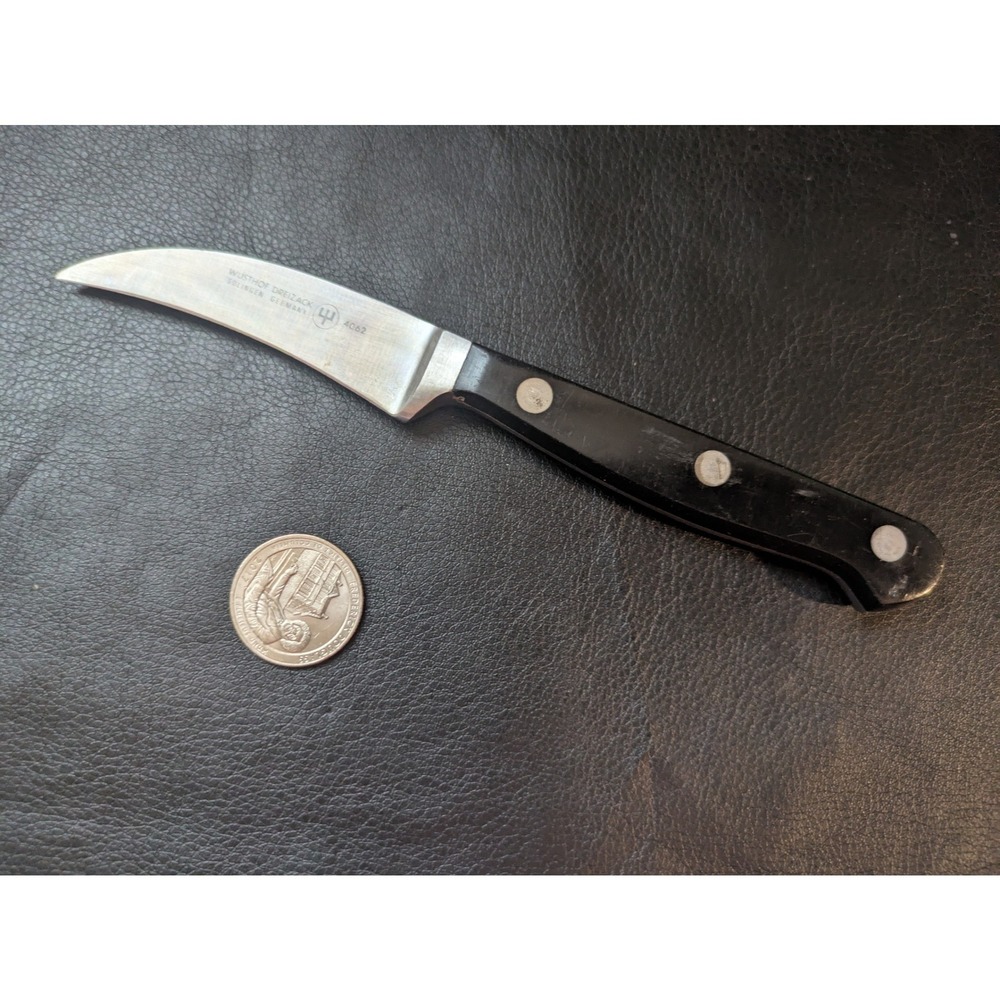 Wusthof Dreizack 4062 Peeling Knife Birds Beak Solingen Germany  2.75in